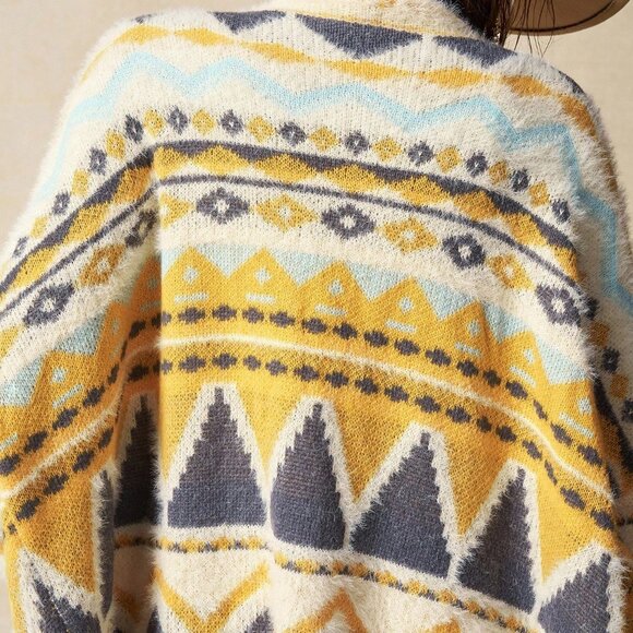 Multicolor Casual Women's Lightweight Cardigan - Picture 7 of 8